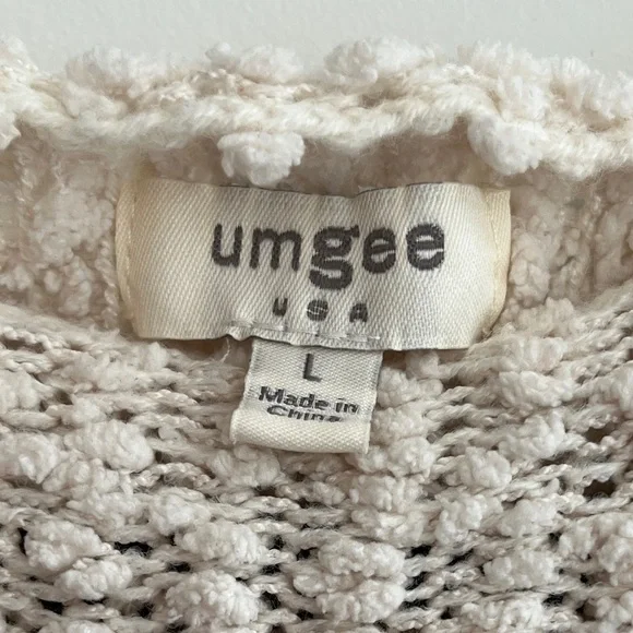 UMGEE Boucle Knit Pullover Sweater Oversize Relaxed Fit Casual Loungewear - Picture 5 of 13